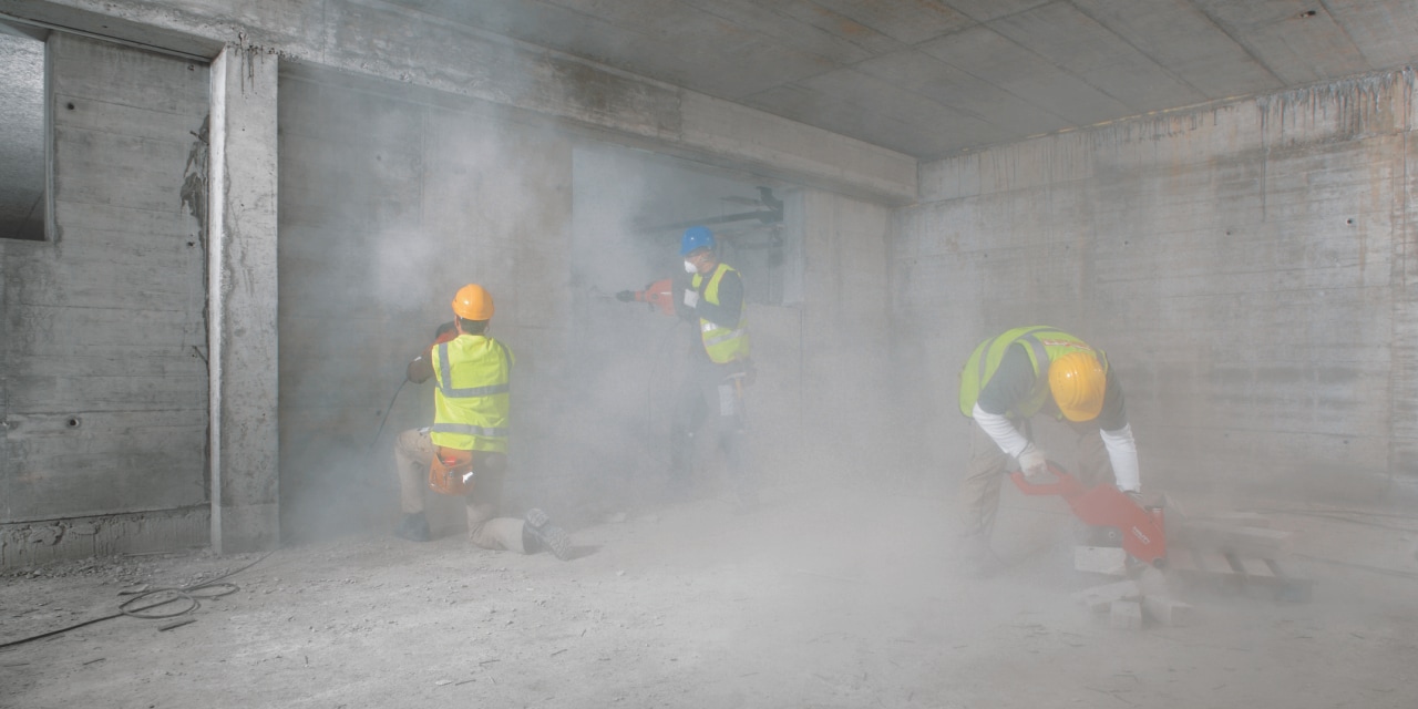 Dust control in construction