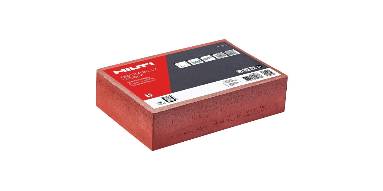 Image of a Hilti CFS-BL P firestop block 