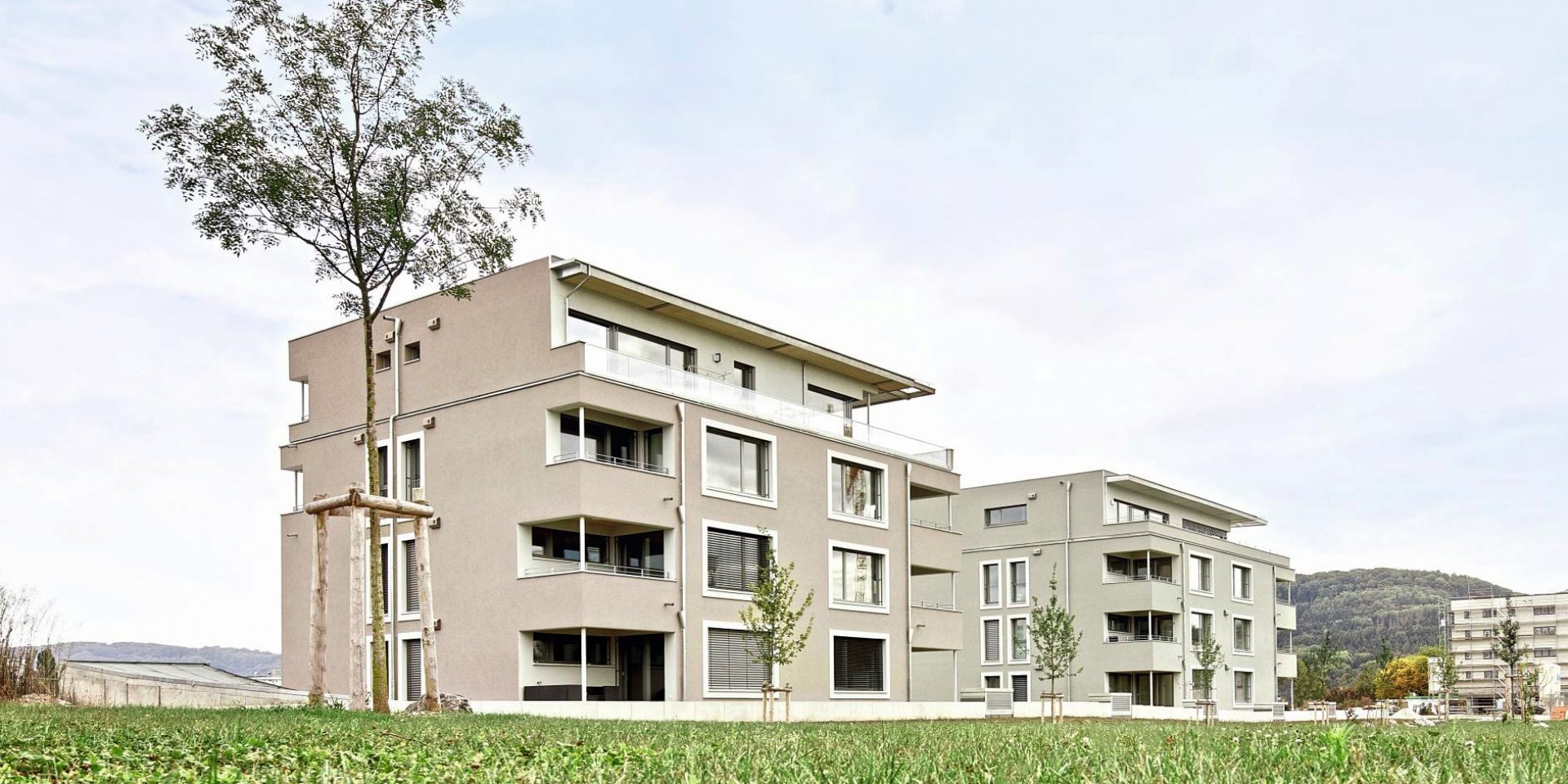 Architects impression Riedpark a four-story multi-family house in Lauchringen, Germany