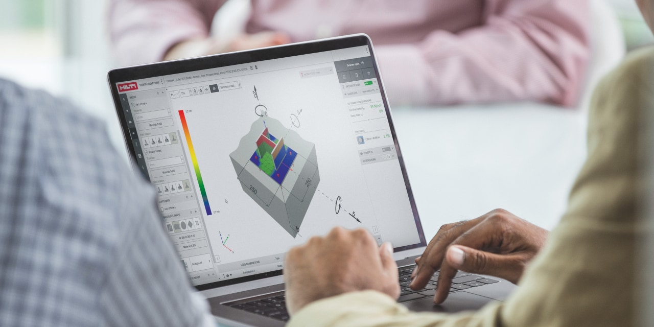 Profis Engineering software for post-installed anchor and baseplate design