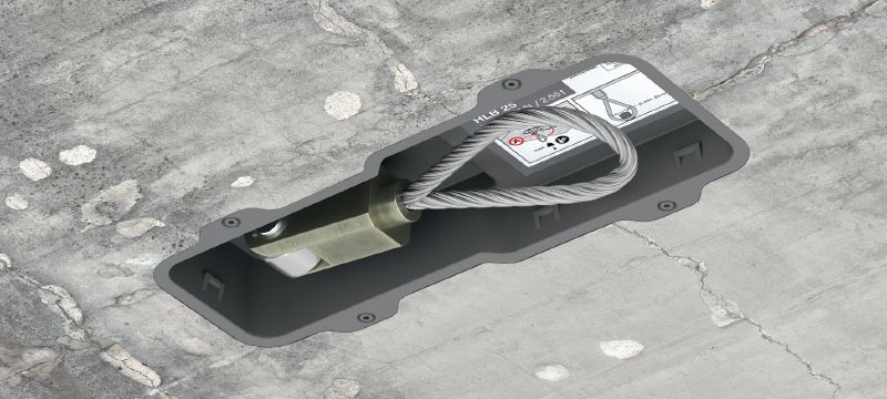 HLB Lift box Cast-in hoist point for pulleys, hooks or equipment during elevator installation and maintenance Applications 1