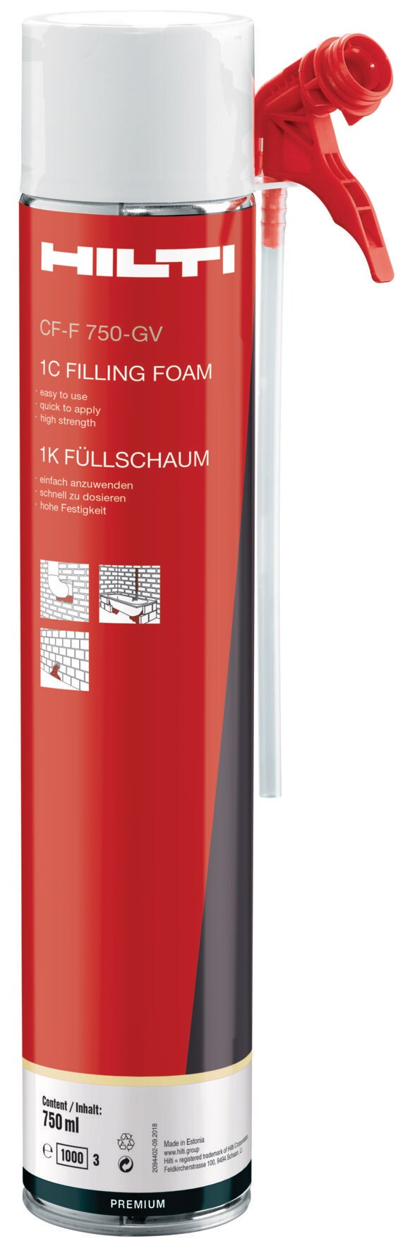 CFF 750 GV filling foam Foams Hilti Australia