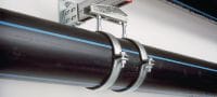 MP-MRXI heavy-duty pipe clamp Stainless steel (A4) pipe clamp with sound insulation for extra heavy-duty applications Applications 1