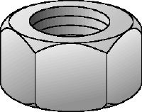 HDG grade 8 hexagon nut DIN 934 Hot-dip galvanised (HDG) grade 8 hexagon nut corresponding to DIN 934