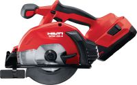 SCM 22-A Cordless metal saw Cordless 22V circular saw operated by Li-ion battery featuring guide rail compatibility and metal chip collector for cold metal cutting