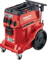 VC 40H-X H-Class dust extractor Powerful dust extractor with large container and push-bar for connection with power tools and jobsite clean ups (wet & dry), 30l tank