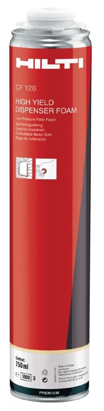 CF 126 insulating foam sealant Self-extinguishing polyurethane foam sealant ideal for filling, sealing and insulating