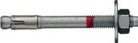 HST-BW Wedge anchor High-performance wedge anchor for everyday static and seismic loads in cracked concrete (carbon steel, big washer)