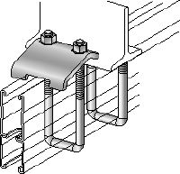 MQT Beam clamp Galvanised beam clamp for connecting MQ strut channels directly to steel beams