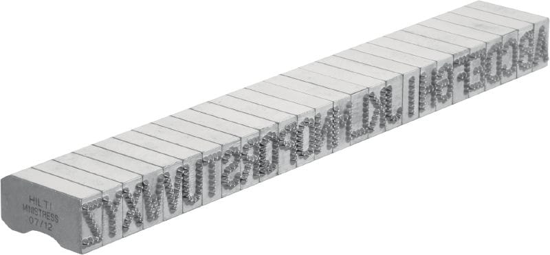 X-MC MS 8/10 Steel marking stamps Characters with rounded and deformed tip for impression-sensitive metal and special marking applications