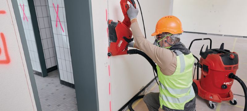 VC 60M-X M-Class dust extractor Very powerful dust extractor for connection with power tools and jobsite clean ups (wet & dry), 60l tank Applications 1