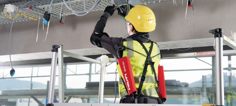 EXO-O1 Overhead exoskeleton Passive exoskeleton to help relieve strain on shoulders and arms during overhead installation work Applications 1