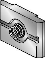 MIA-EH-P Hot-dip galvanised (HDG) plate for easier fastening and one-handed adjustment of MI and MIQ connectors