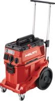 VC 40H-X H-Class dust extractor Powerful dust extractor with large container and push-bar for connection with power tools and jobsite clean ups (wet & dry), 30l tank