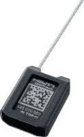 AI T35-H Asset tag Very robust aluminium asset tag with metal wire shackle for tracking tools and equipment exposed to heavy usage