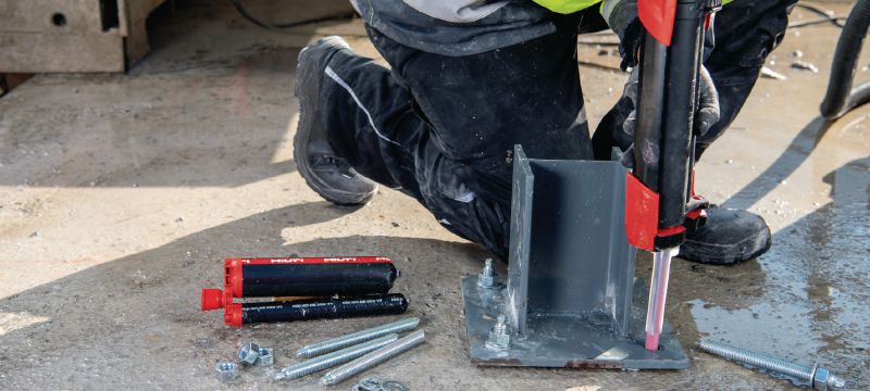 HIT-RE 500 V4 Epoxy anchor Ultimate-performance injectable epoxy mortar with approvals for reinforcing bar connections and heavy-duty anchoring Applications 1