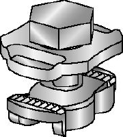 MQN-HDG plus Hot-dip galvanised (HDG) channel connector for joining any elements with a butterfly opening