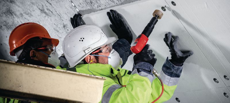HFB-HCR Wedge anchor High-performance wedge anchor with high corrosion resistance for fastening fire protection boards to concrete Applications 1