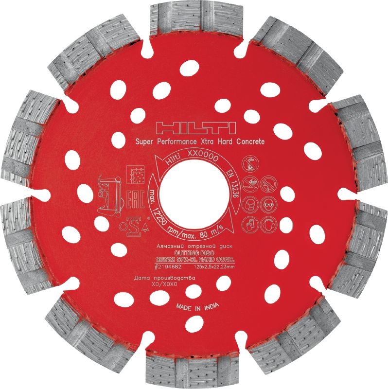 SPX-SL hard concrete diamond blade Ultimate diamond blade with Equidist technology for slitting in hard concrete