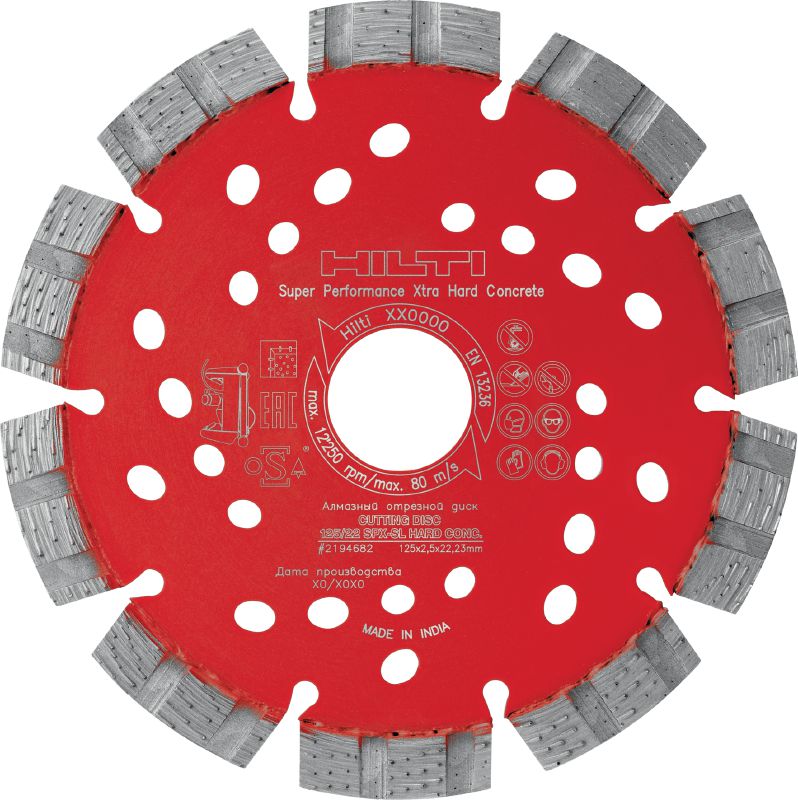 SPX-SL Hard concrete diamond blade Ultimate diamond blade with Equidist technology for slitting in hard concrete