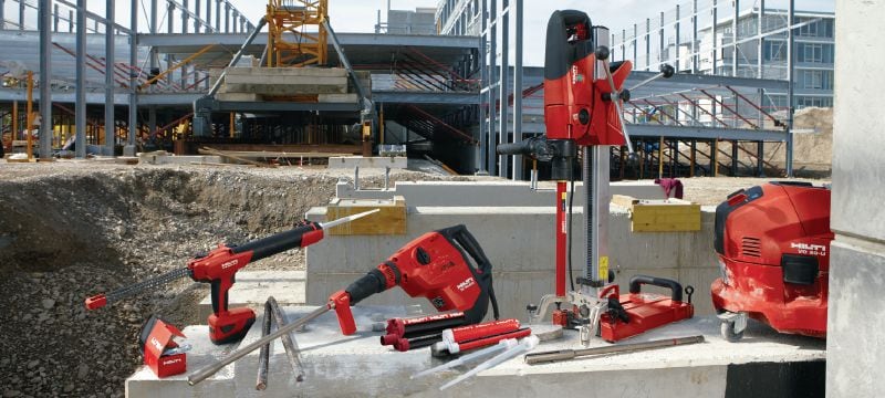 HIT-RE 500 V4 Epoxy anchor Ultimate-performance injectable epoxy mortar with approvals for reinforcing bar connections and heavy-duty anchoring Applications 1