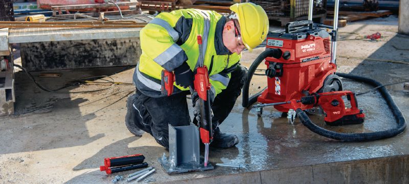 HIT-RE 500 V4 Epoxy anchor Ultimate-performance injectable epoxy mortar with approvals for reinforcing bar connections and heavy-duty anchoring Applications 1