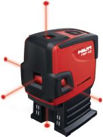 PMP 45 Point laser Point laser with 5 points for plumbing, levelling, aligning and squaring with red beam