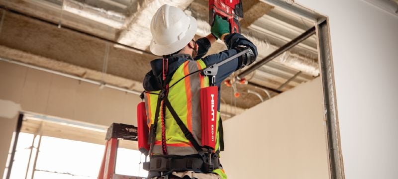 EXO-O1 Overhead exoskeleton Passive exoskeleton to help relieve strain on shoulders and arms during overhead installation work Applications 1