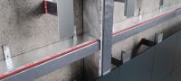 CFS-VB/NVB Cavity barrier brackets Pre-bent cavity barrier brackets for rainscreen cladding and non-ventilated façade applications, with push-to-fit system for faster installations Applications 3