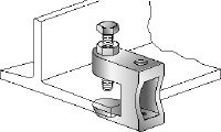 MAB-M beam clamp Galvanised beam clamp for fastening threaded rods to steel girders with internal thread