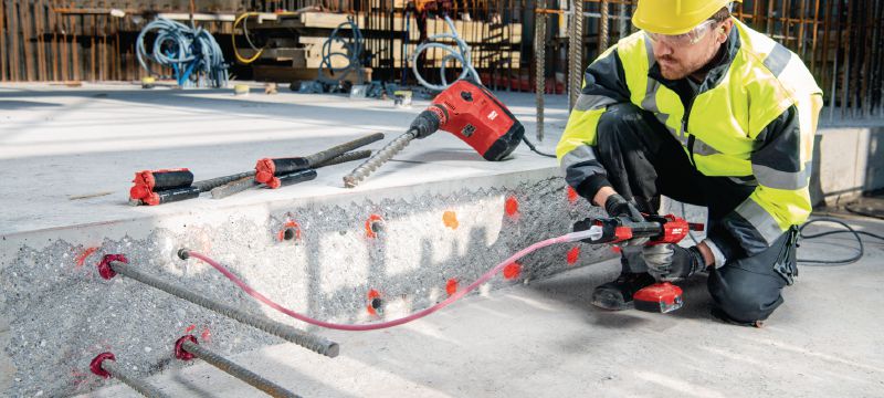 HIT-RE 500 V4 Epoxy anchor Ultimate-performance injectable epoxy mortar with approvals for reinforcing bar connections and heavy-duty anchoring Applications 1
