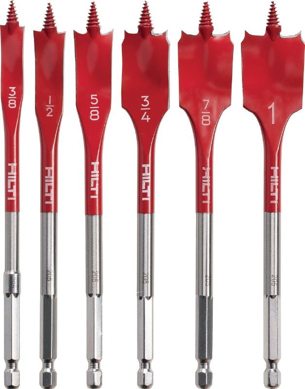 WDB-S Spade bit set Spade bit set for fast drilling of shallow holes in wood