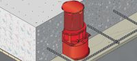 CP 680-P Cast-in firestop sleeve One-step firestop cast-in sleeve for plastic pipe penetrations through floors. Place it and forget it Applications 1