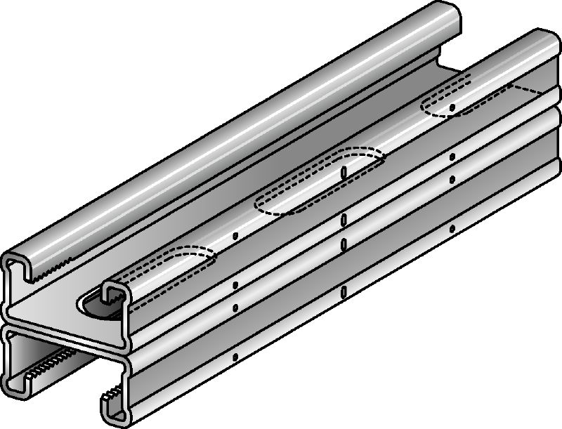 MQ-21 D-F C-Channel profile hot-dip galvanised (HDG) double C-Channel profile for medium-duty applications